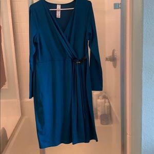 Turquoise fit and flare style dress by Avon